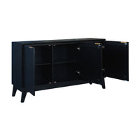 Ellen 165cm Buffet Table 3 Door Black