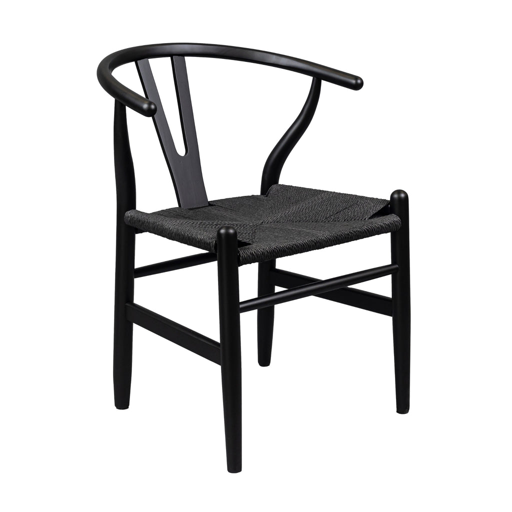 Ellen 2pc Set Wishbone Dining Chair Black