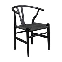 Ellen 2pc Set Wishbone Dining Chair Black