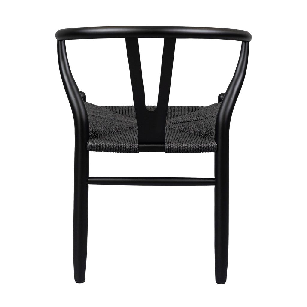 Ellen 2pc Set Wishbone Dining Chair Black