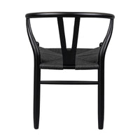 Ellen 2pc Set Wishbone Dining Chair Black