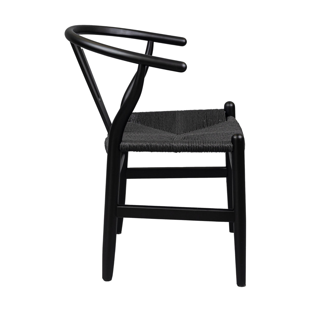 Ellen 2pc Set Wishbone Dining Chair Black