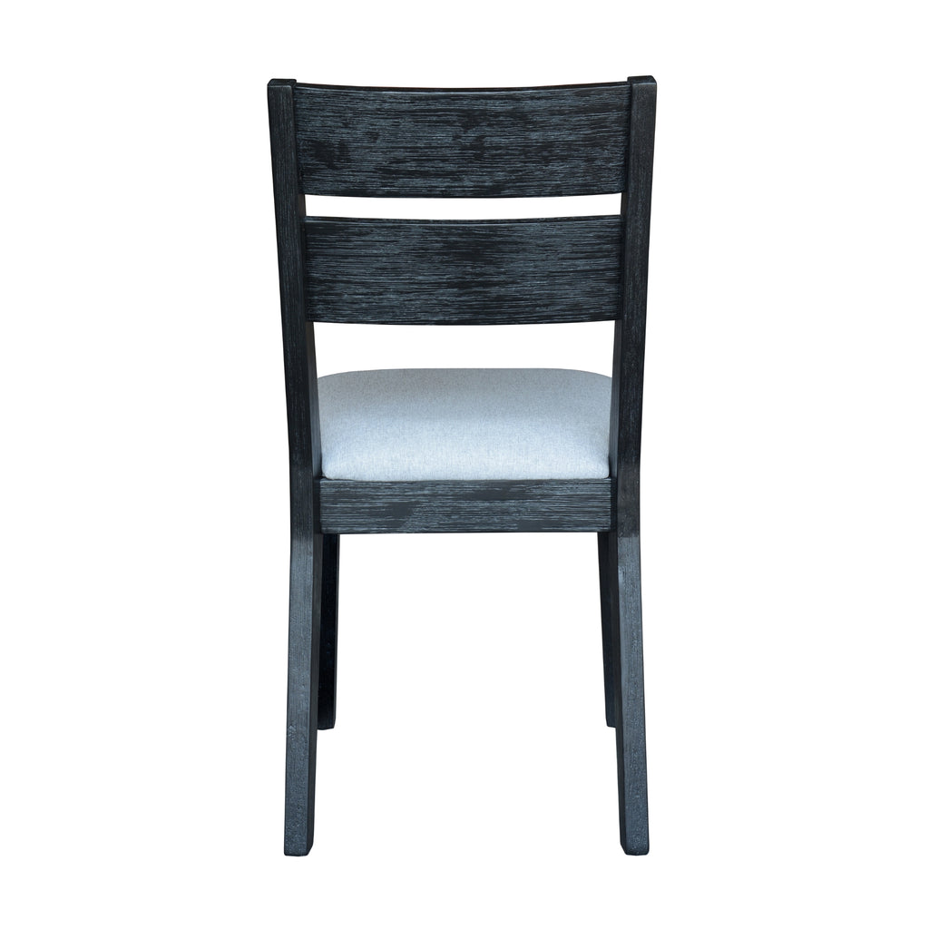 Ellen 5pc Dining Set 100cm Round Table 4 Chair Black