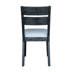 Ellen 5pc Dining Set 100cm Round Table 4 Chair Black