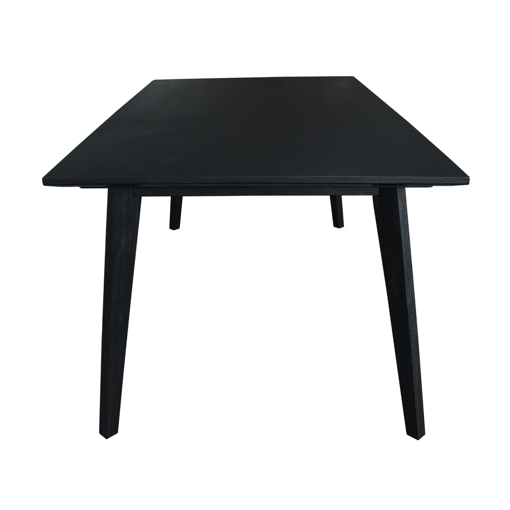 Ellen 7pc Dining Set 180cm Table 6 Chair Black