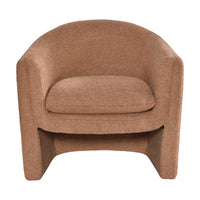 Elm Fabric Accent Chair Occasional Armchair Cinnamon Brown