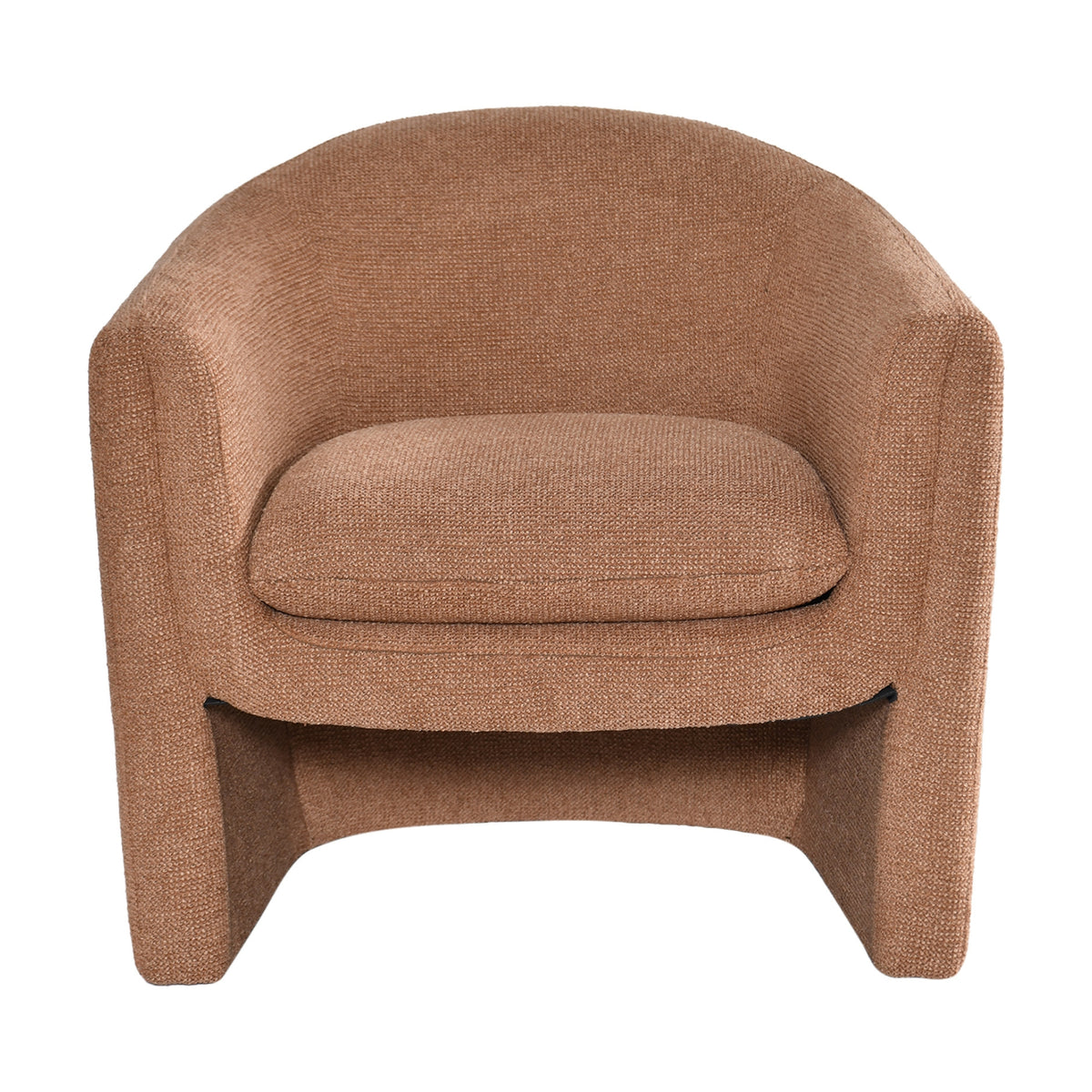 Elm Fabric Accent Chair Occasional Armchair Cinnamon Brown