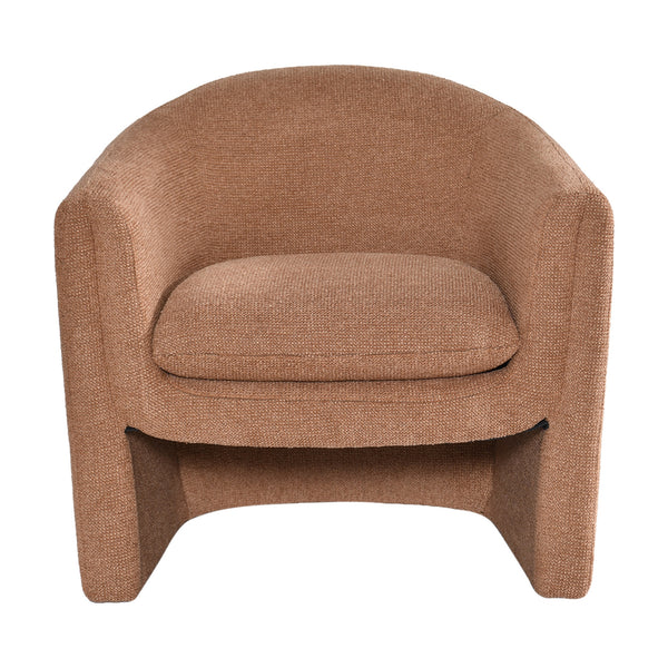 Elm Fabric Accent Chair Occasional Armchair Cinnamon Brown