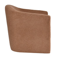 Elm Fabric Accent Chair Occasional Armchair Cinnamon Brown