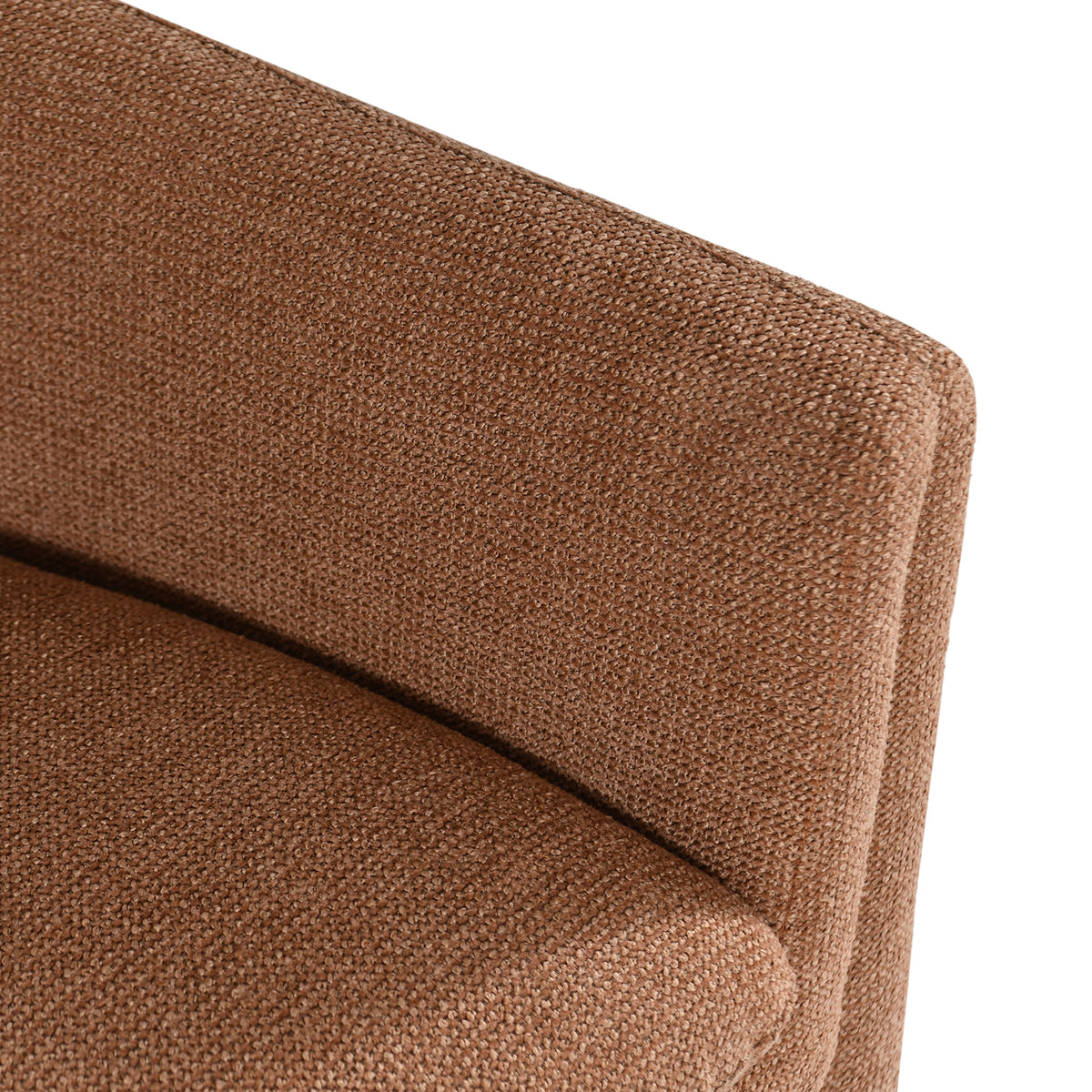 Elm Fabric Accent Chair Occasional Armchair Cinnamon Brown