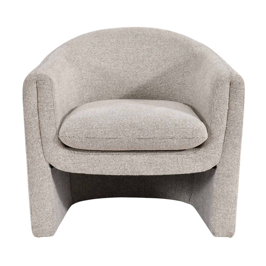 Elm Fabric Accent Chair Occasional Armchair Oat Grey