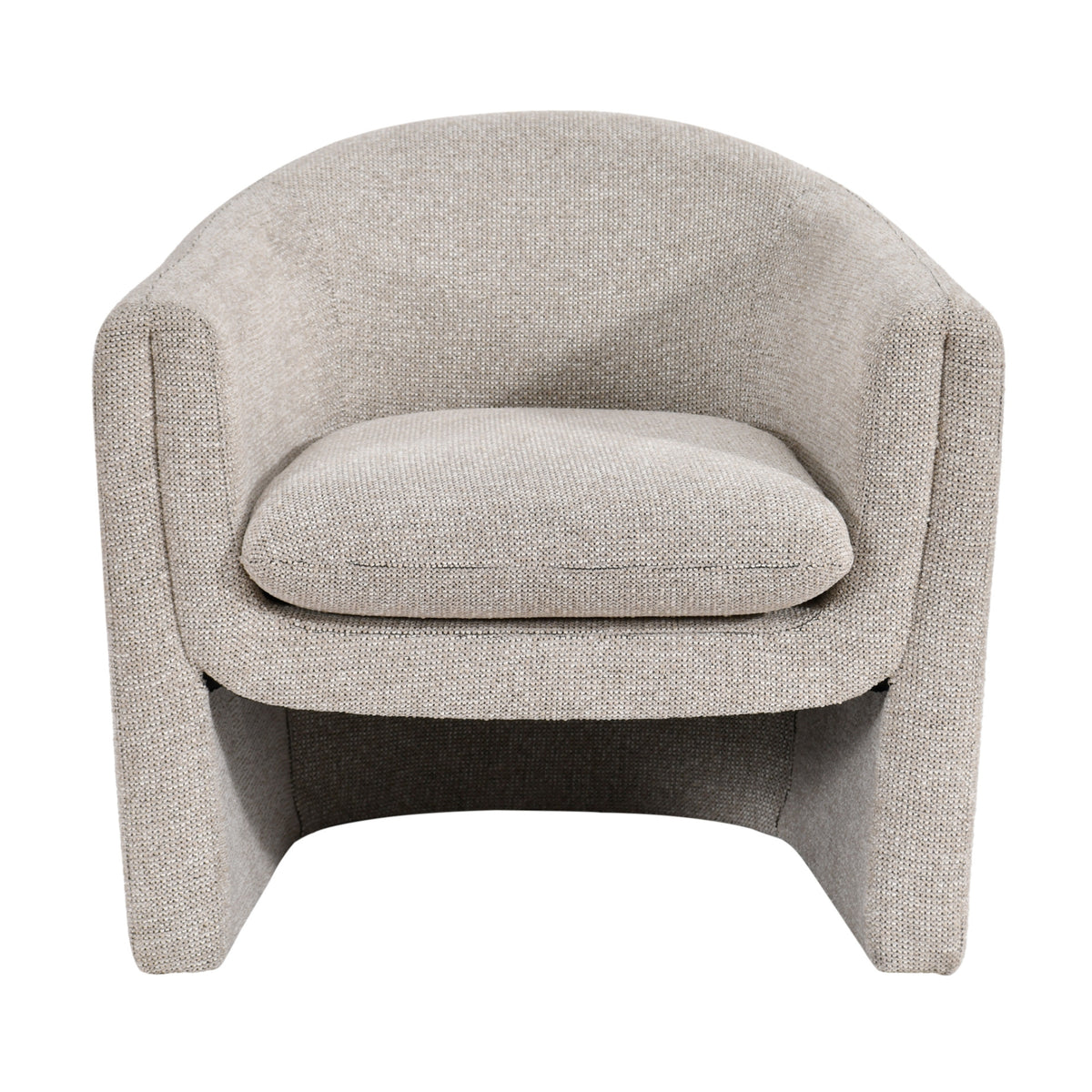 Elm Fabric Accent Chair Occasional Armchair Oat Grey