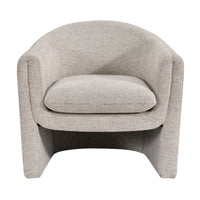 Elm Fabric Accent Chair Occasional Armchair Oat Grey