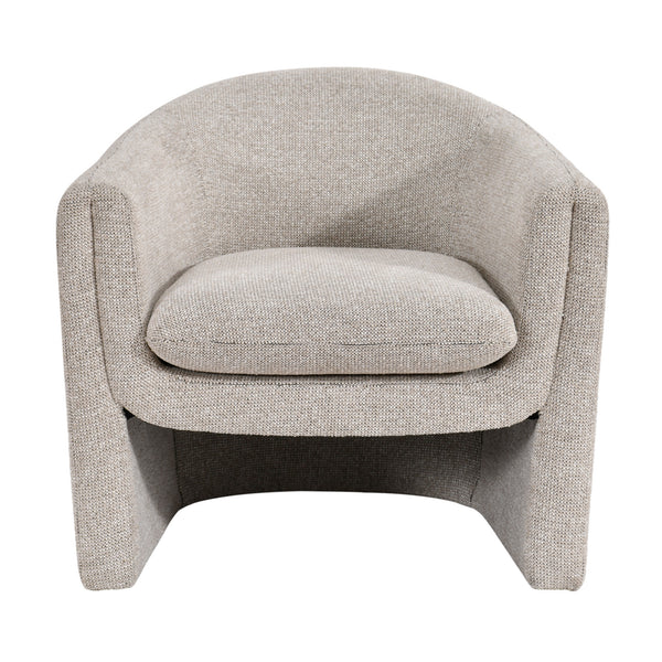 Elm Fabric Accent Chair Occasional Armchair Oat Grey