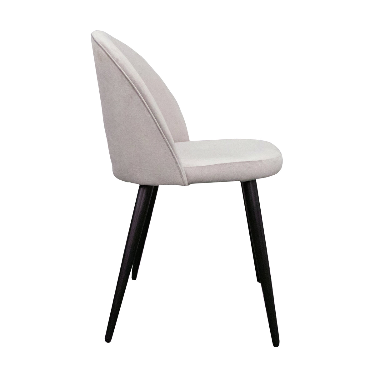 Emilie 4pcs Set Dining Chair Premium Velvet Fabric Upholstery Beige 