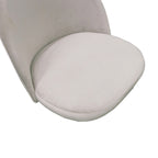 Emilie 4pcs Set Dining Chair Premium Velvet Fabric Upholstery Beige 