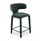 Emma 2pc Set Bar Chair Barstool Green, single stool, front three-quarter view on a white background