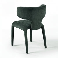 Emma 2pc Set Dining Chair Green, single chair, rear three-quarter view on a white background