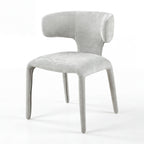 Emma 2pc Set Dining Chair Grey, single chair, front three-quarter view on a white background