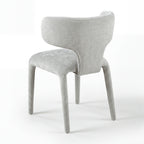 Emma 2pc Set Dining Chair Grey, single chair, rear three-quarter view on a white background