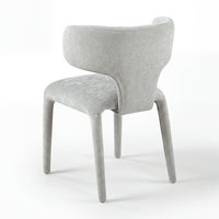 Emma 2pc Set Dining Chair Grey, single chair, rear three-quarter view on a white background