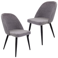 Erin Set of 2 Dining Chair Dark Grey 