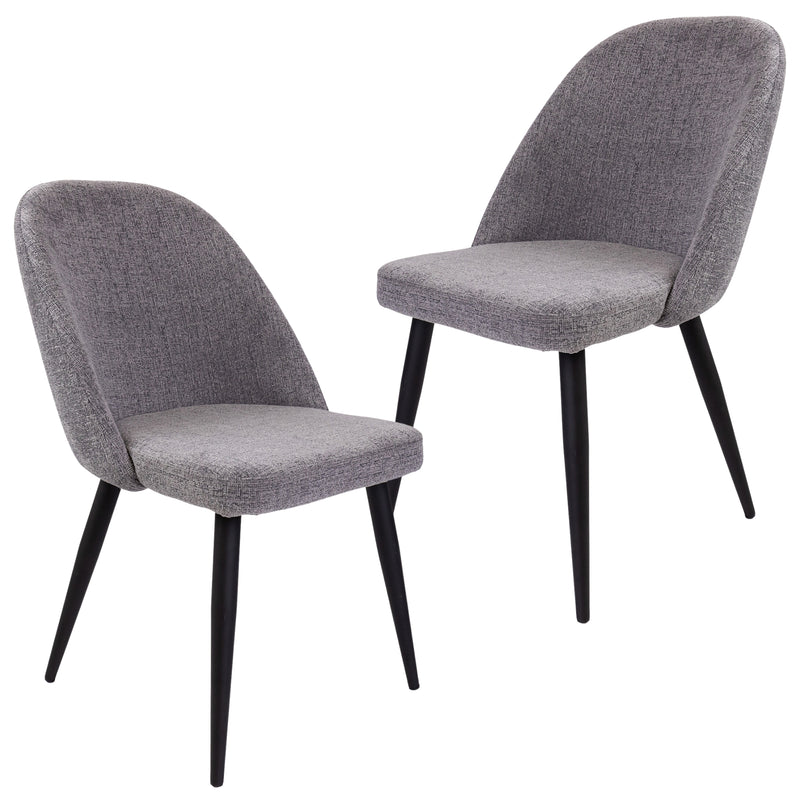 Erin Set of 2 Dining Chair Dark Grey 