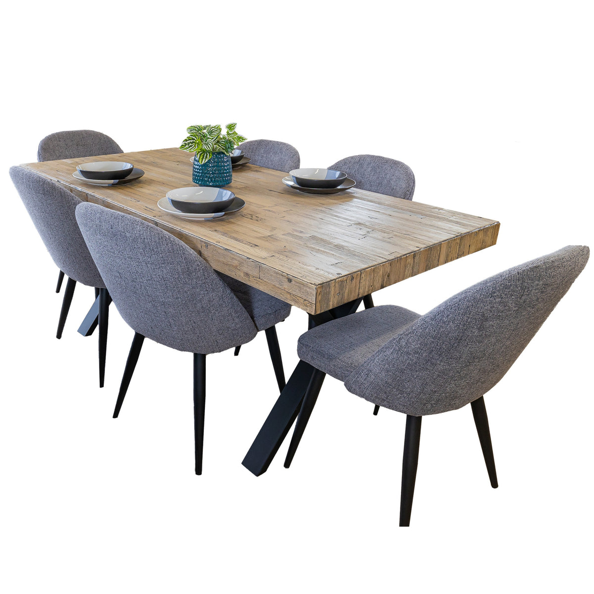 Erin Set of 2 Dining Chair Dark Grey 