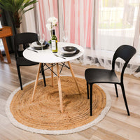 Everly Set of 4 Dining Chairs PU Plastic Frame Black