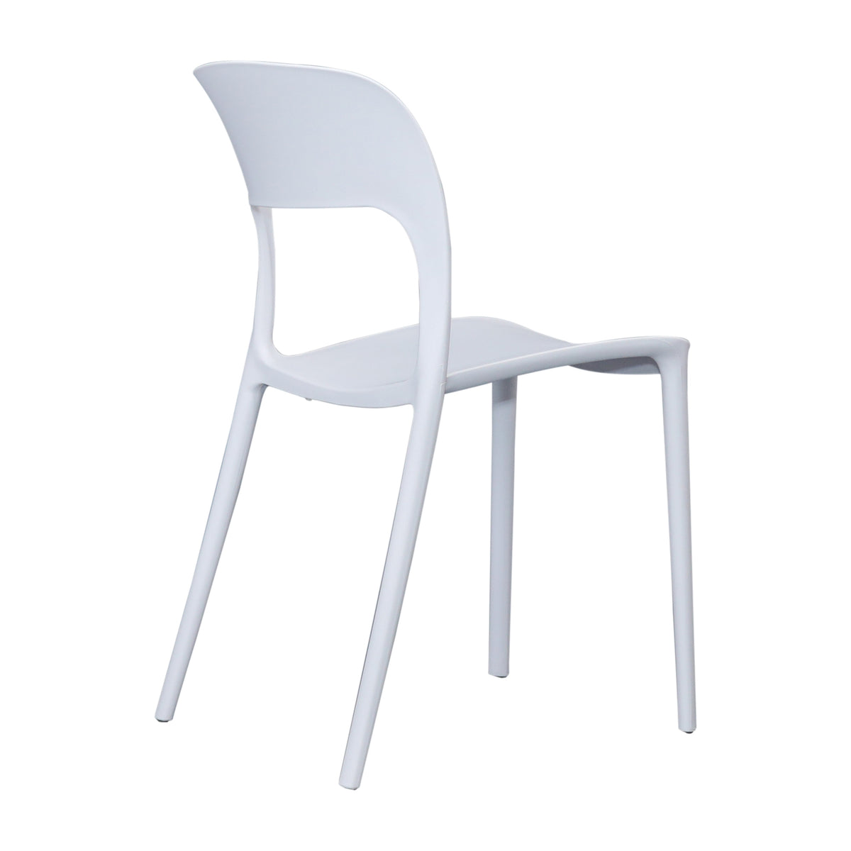 Everly Set of 4 Dining Chairs PU Plastic Frame White