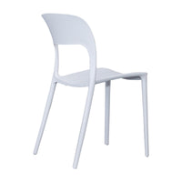 Everly Set of 4 Dining Chairs PU Plastic Frame White