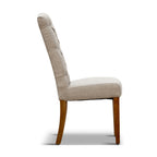 Felicia 2pc Fabric Dining Chair Beige