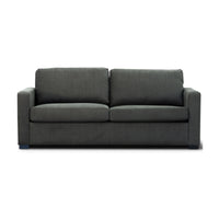 Felicity 2 Seater Fabric Queen Sofa Bed Memory Mattress Charcoal