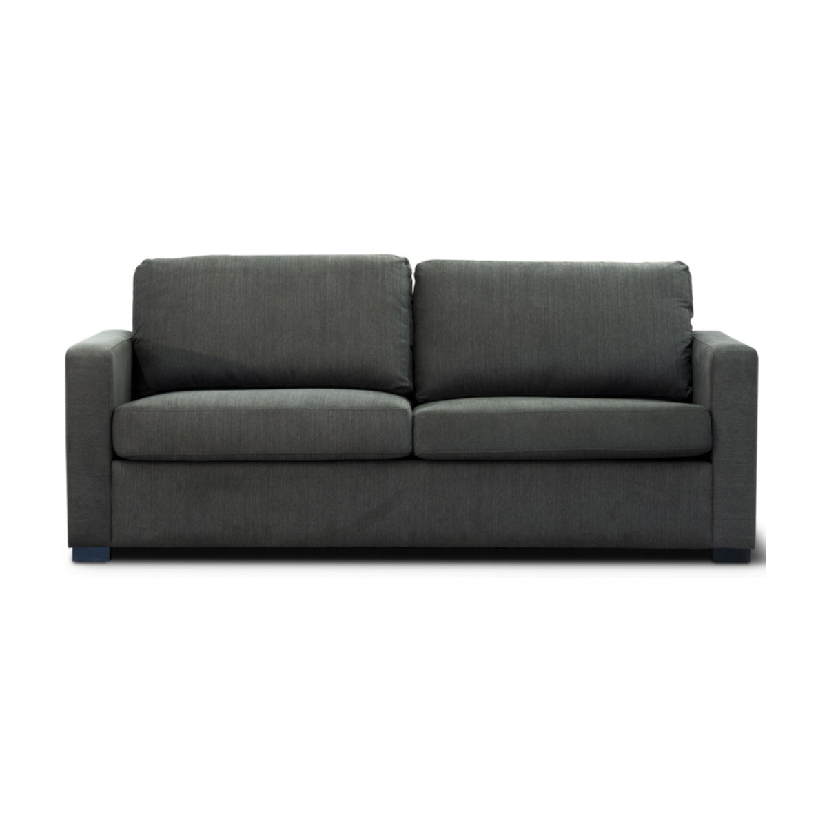 Felicity 2 Seater Fabric Queen Sofa Bed Memory Mattress Charcoal