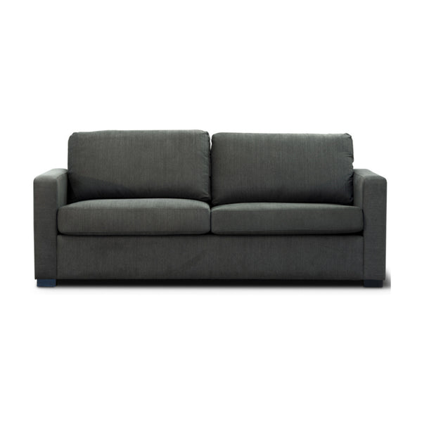 Felicity 2 Seater Fabric Queen Sofa Bed Memory Mattress Charcoal