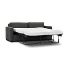 Felicity 2 Seater Fabric Queen Sofa Bed Memory Mattress Charcoal