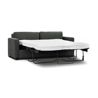 Felicity 2 Seater Fabric Queen Sofa Bed Memory Mattress Charcoal