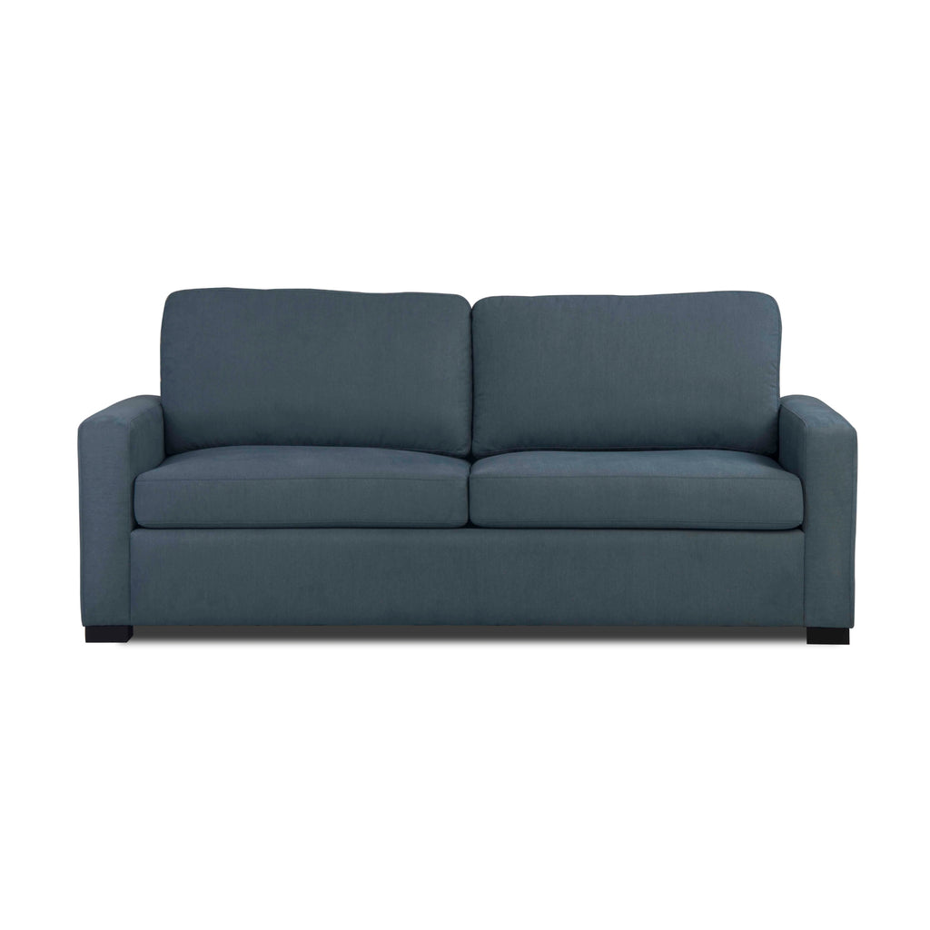 Felicity 2 Seater Fabric Queen Sofa Bed Memory Mattress Ink Blue