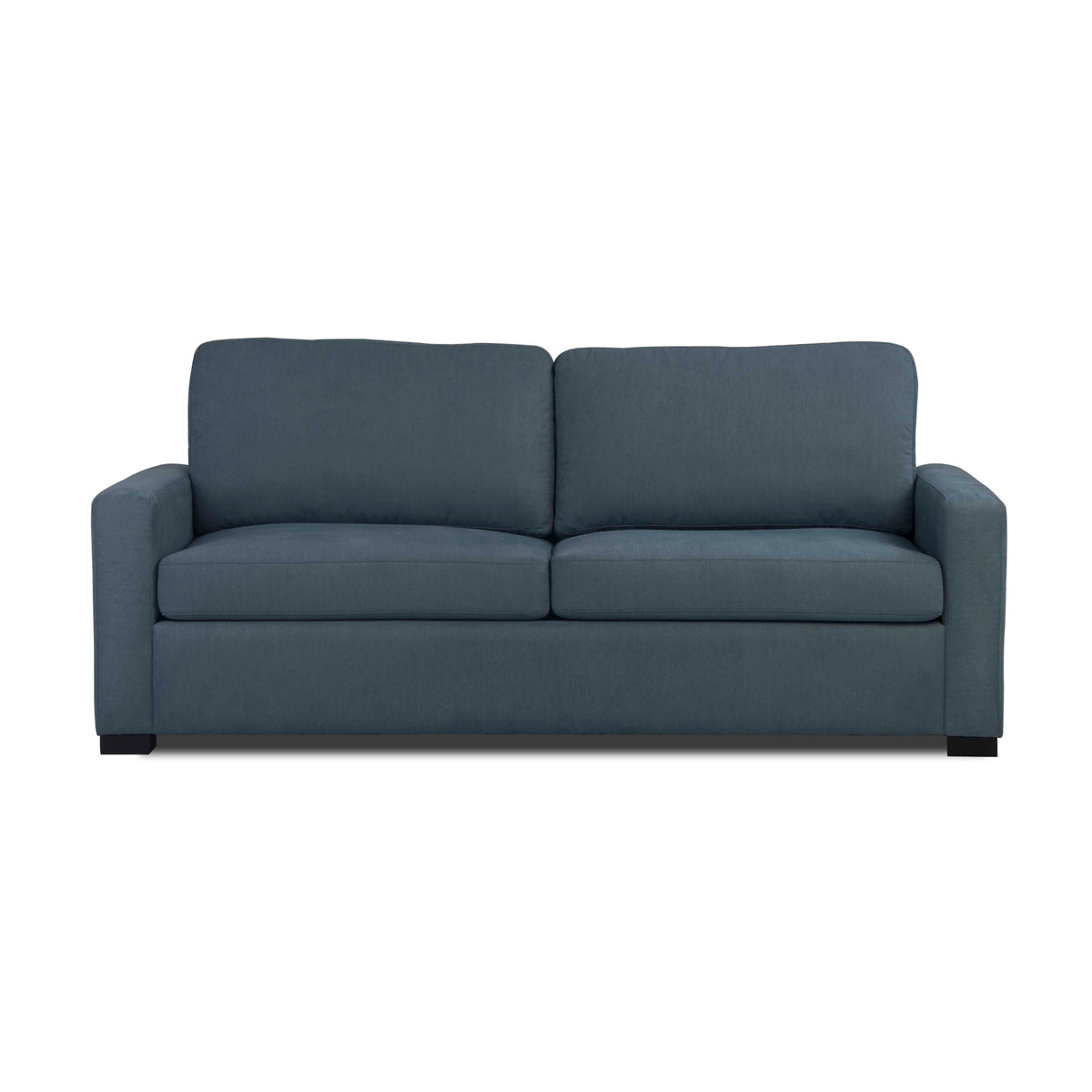 Felicity 2 Seater Fabric Queen Sofa Bed Memory Mattress Ink Blue