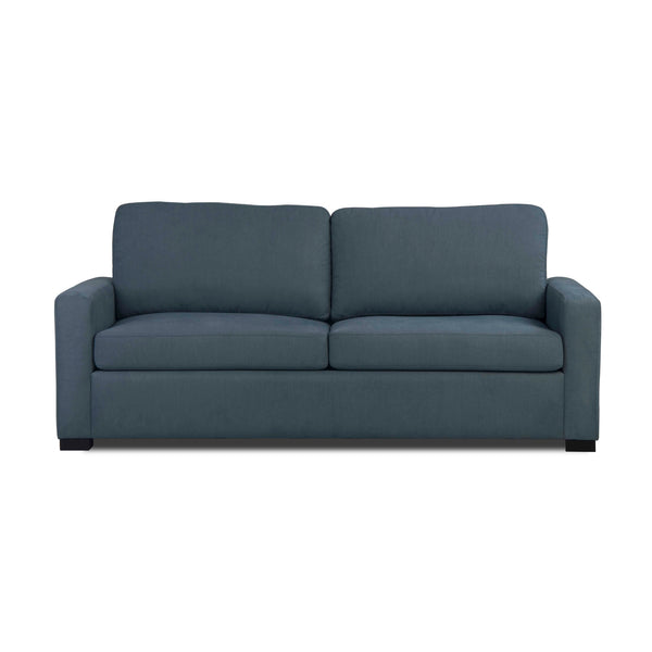 Felicity 2 Seater Fabric Queen Sofa Bed Memory Mattress Ink Blue