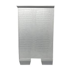 Flashy Bedside Table 2 Drawer Silver