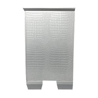 Flashy Bedside Table 2 Drawer Silver