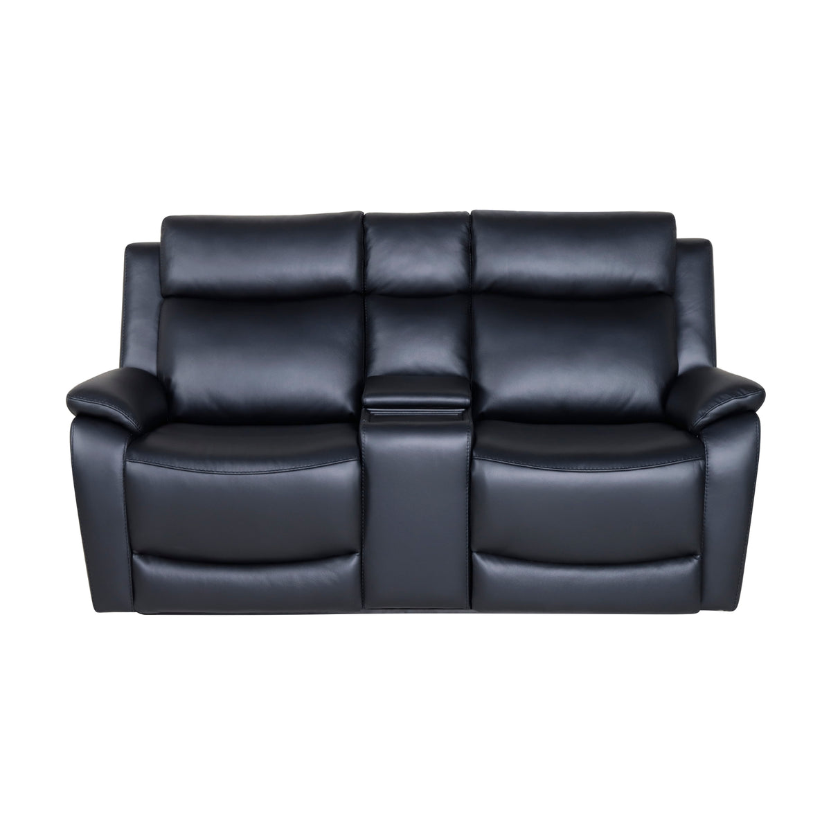 Flint 2 Seater Electric Recliner Genuine Leather Black