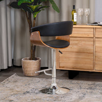 Focus PU Barstool Bar Chair Black