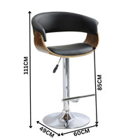 Focus PU Barstool Bar Chair Black