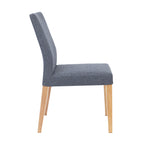 Forma 2pc Set Dining Chair Fabric Seat Dark Grey