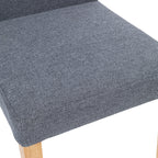Forma 2pc Set Dining Chair Fabric Seat Dark Grey