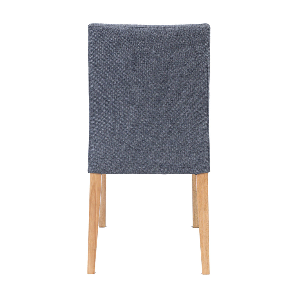 Forma 2pc Set Dining Chair Fabric Seat Dark Grey