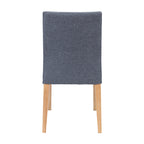 Forma 2pc Set Dining Chair Fabric Seat Dark Grey