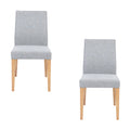 Forma 2pc Set Dining Chair Fabric Seat Light Grey